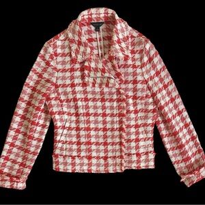 Ann Taylor orange and white jacket.  Size medium.